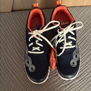 Navy and Orange Athletic Sneakers